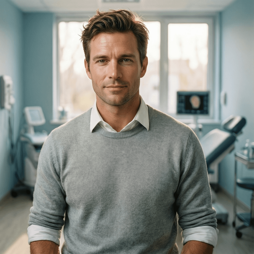 How Much Does a Hair Transplant Cost for a Man? Case Study: Lucas, 33 portrait showing a realistic patient consultation example