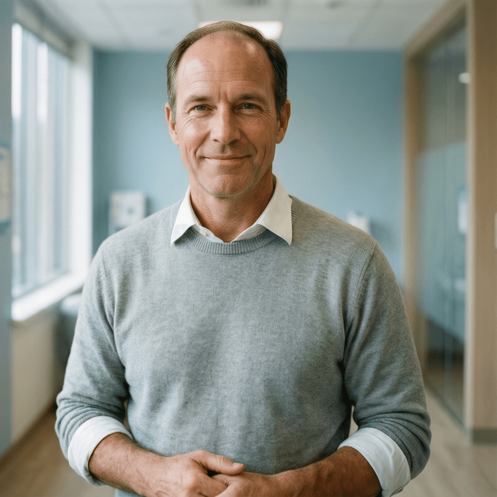 What Is the Average Cost of Hair Transplant? Case Study: Noah, 37 portrait showing a realistic patient consultation example